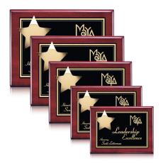 Employee Gifts - Hollister Plaque - Rosewood/Gold 