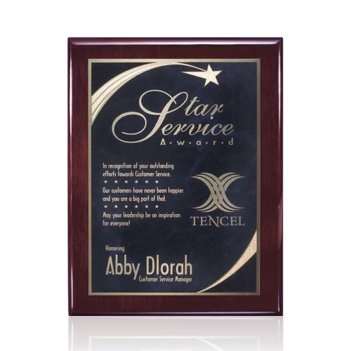 Awards and Trophies - Plaque Awards - Oakleigh/Birchcliff - Rosewood Finish