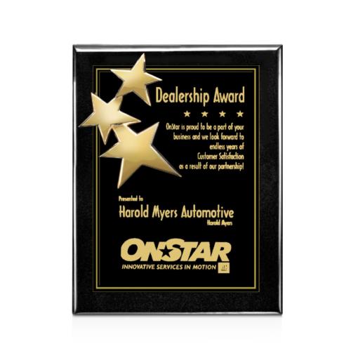 Awards and Trophies - Plaque Awards - Constellation - Black/Gold