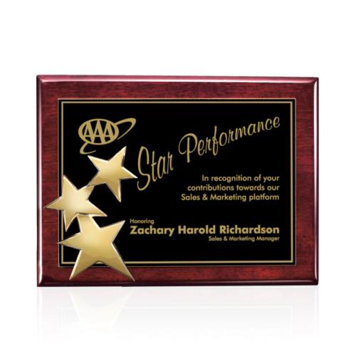 Awards and Trophies - Plaque Awards - Constellation - Rosewood/Gold