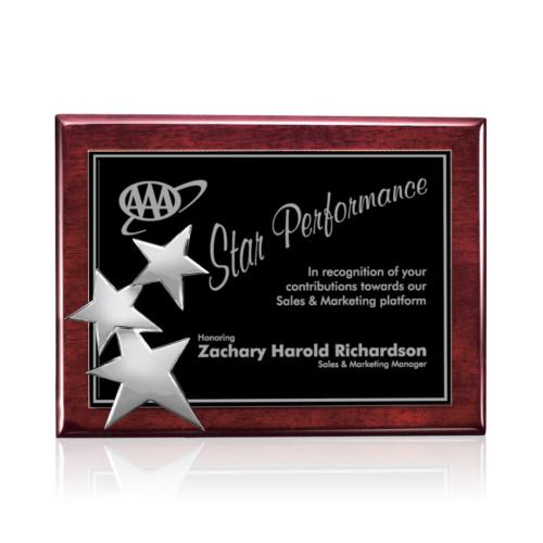 Awards and Trophies - Plaque Awards - Constellation - Rosewood/Chrome
