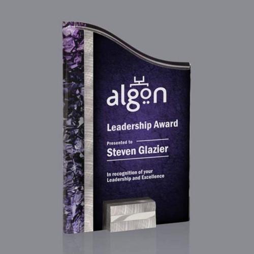 Awards and Trophies - Ventura Silver/Purple Peaks Acrylic Award