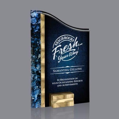Awards and Trophies - Ventura Gold/Blue Peaks Acrylic Award