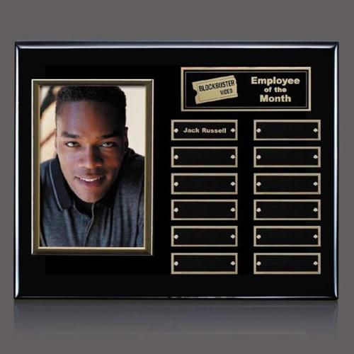 Awards and Trophies - Plaque Awards - Photo (Vert) Perpetual - Black/Gold