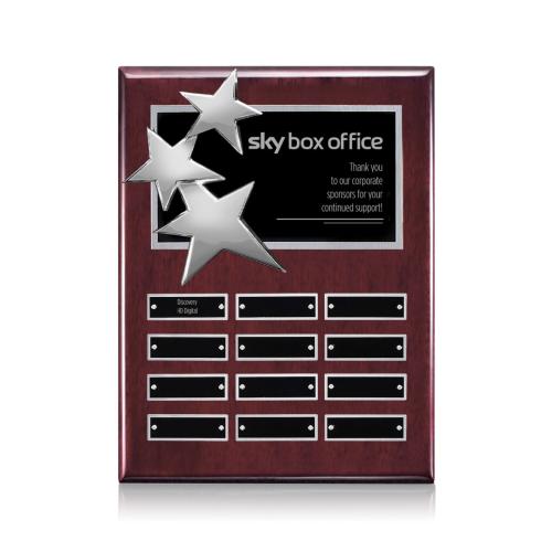 Awards and Trophies - Plaque Awards - Constellation (Vert) Perpetual - Rosewood/Chrome