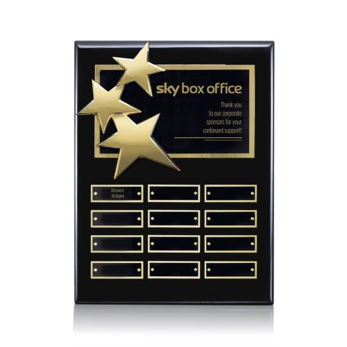 Awards and Trophies - Plaque Awards - Constellation (Vert) Perpetual - Black/Gold