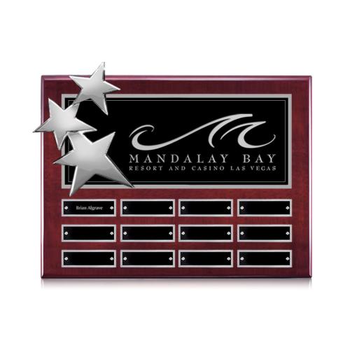Awards and Trophies - Plaque Awards - Constellation Perpetual - Rosewood Chrome