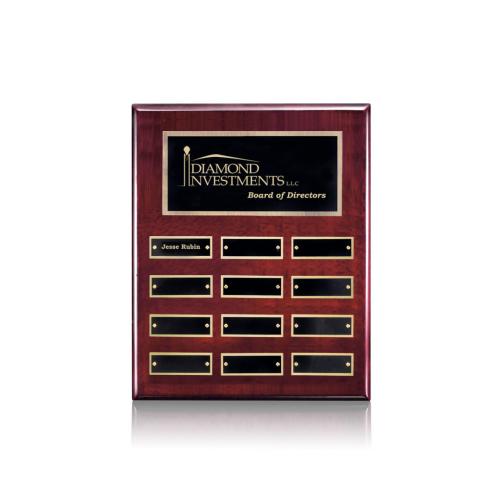 Awards and Trophies - Plaque Awards - Oakleigh Vert Perpetual - Rosewood/Gold
