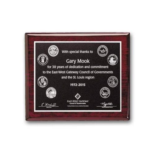 Awards and Trophies - Plaque Awards - Cast Plaques - Photocast Plaque - Rosewood     