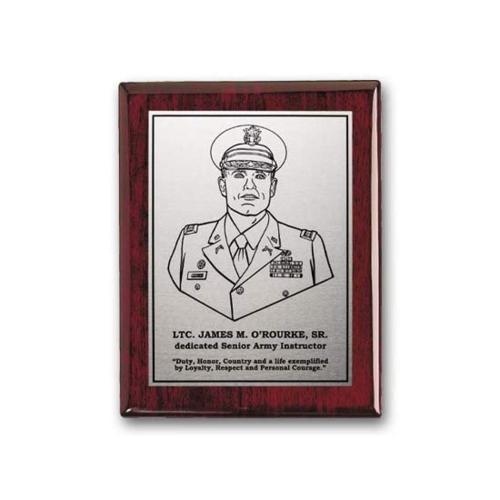 Awards and Trophies - Plaque Awards - Etch/Oxidized Plaq - Rosewood