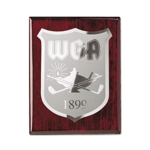 Awards and Trophies - Plaque Awards - Etch/Frosted Plaq - Rosewood/Silver