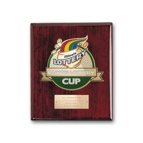 Awards and Trophies - Plaque Awards - Full Color Plaques - Etch/Colorfill Plaq - Rosewood
