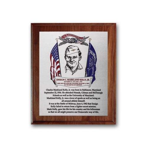 Awards and Trophies - Plaque Awards - Full Color Plaques - Etch/Colorfill Plaq - Walnut Cove Edge