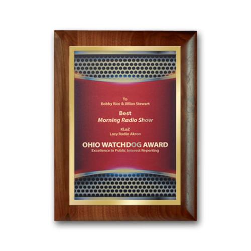 Awards and Trophies - Plaque Awards - Full Color Plaques - SpectraPrint™ Plaque - Rolled Edge Gold