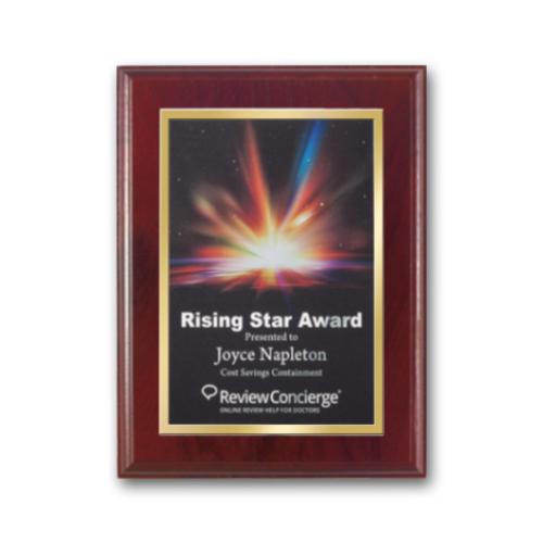 Awards and Trophies - Plaque Awards - Full Color Plaques - SpectraPrint™ Plaque - Mahogany Gold