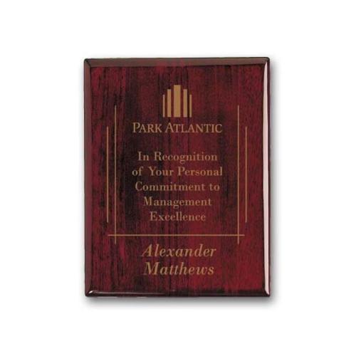 Awards and Trophies - Plaque Awards - Laser Engraved Plaq - Rosewood 