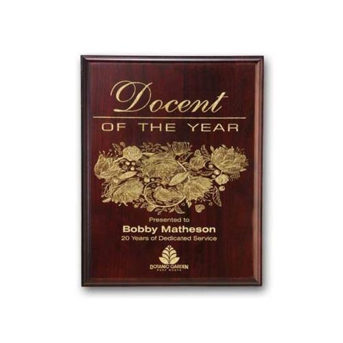 Awards and Trophies - Plaque Awards - Laser Engraved Plaq - Mahogany