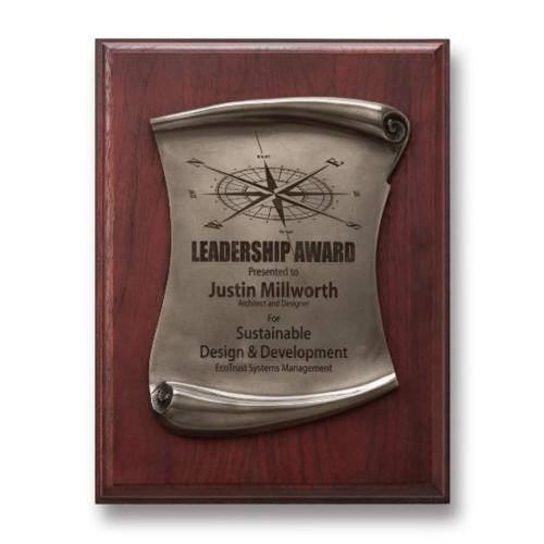 Awards and Trophies - Plaque Awards - Scroll Plaque