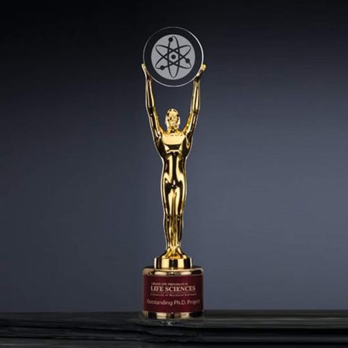 Awards and Trophies - Transforming Achievement Circle Metal Award