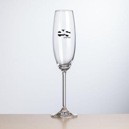 Corporate Gifts - Barware - Champagne Flutes - Woodbridge Flute - Imprinted