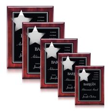 Employee Gifts - Hollister Plaque - Rosewood/Chrome