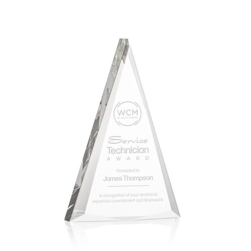 Awards and Trophies - Shrewsbury Clear Pyramid Acrylic Award