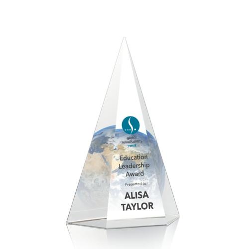 Awards and Trophies - Baum Peak Full Color Pyramid Crystal Award