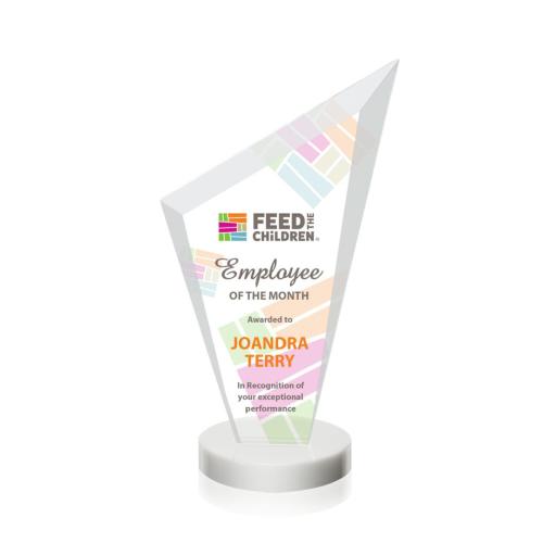 Awards and Trophies - Condor Full Color White Peaks Crystal Award