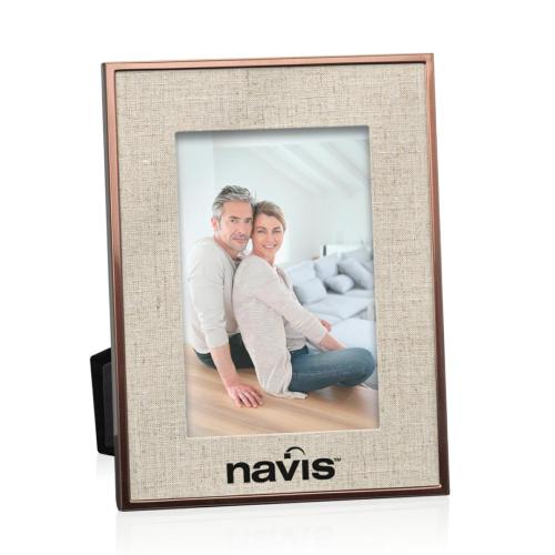 Corporate Gifts - Desk Accessories - Picture Frames - Bolton Frame - Copper/Fabric