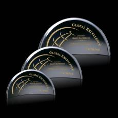 Bluffwood Black Crescent Crystal Award - Crystal Awards