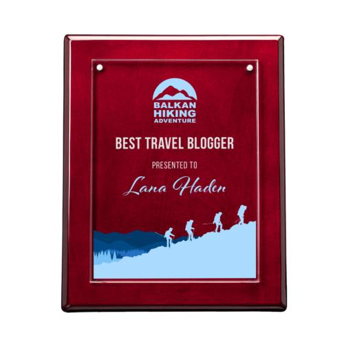 Awards and Trophies - Plaque Awards - Full Color Plaques - Sedum Full Color - Rosewood