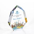 Norwood Full Color Multi-Color Polygon Crystal Award