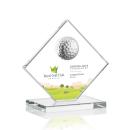 Barrick Golf Full Color Clear Globe Crystal Award