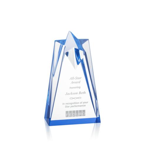 Awards and Trophies - Rosina Blue Star Acrylic Award