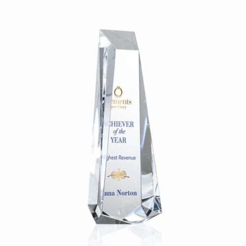 Awards and Trophies - Rustern Full Color Obelisk Crystal Award