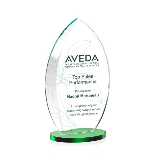 Awards and Trophies - Full Color Imprint - Windermere Full Color Green Peaks Crystal Award