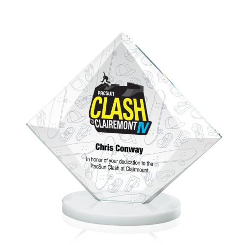 Awards and Trophies - Teston Full Color White Diamond Crystal Award