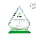 Apex Full Color Green Diamond Crystal Award