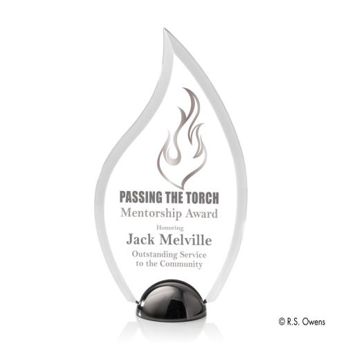 Awards and Trophies - Vulcan Hemisphere Full Color Flame Acrylic Award