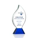 Norina Full Color Blue Flame Crystal Award