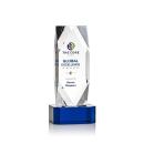Delta Full Color Blue on Base Towers Crystal Award