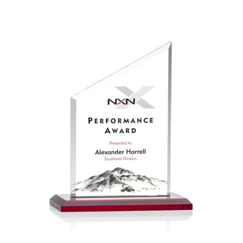 Awards and Trophies - Conacher Full Color Red Peaks Crystal Award