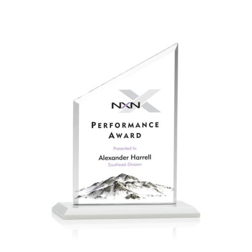 Awards and Trophies - Conacher Full Color White Peaks Crystal Award