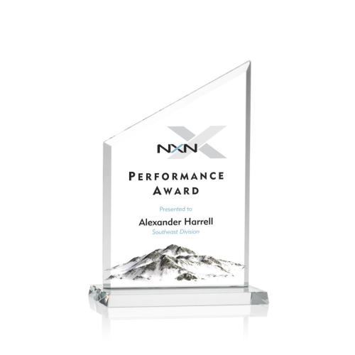 Awards and Trophies - Conacher Full Color Clear Peaks Crystal Award