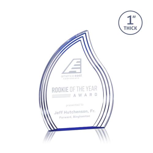 Awards and Trophies - Tidworth Blue Flame Acrylic Award