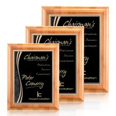 Bamboo/Finch Plaque - Black - Awards and Gifts