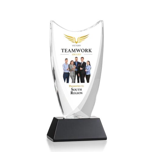 Awards and Trophies - Dawkins Full Color Black Peaks Crystal Award