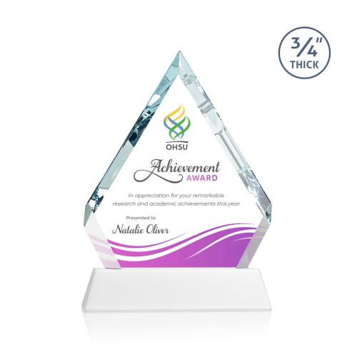 Awards and Trophies - Apex Full Color White on Newhaven Diamond Crystal Award