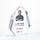 Norwood Full Color Clear Polygon Crystal Award