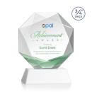 Bradford Full Color White on Newhaven Polygon Crystal Award